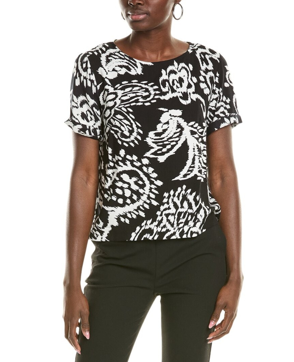 Vince Camuto Women Boxy Top Black Size S
